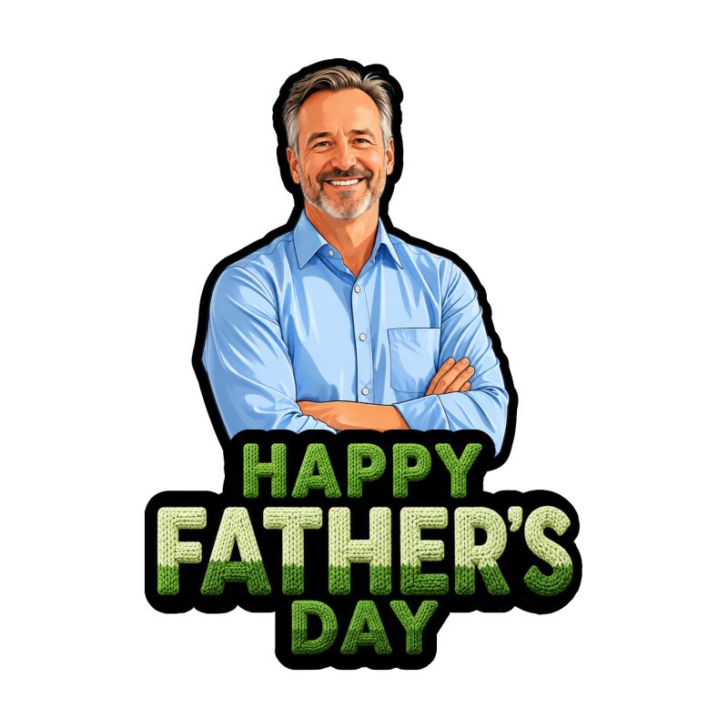 Personalized Happy Fathers Day Photo Fridge Magnet for Dad Room Decor for Papa from Daughter & Son